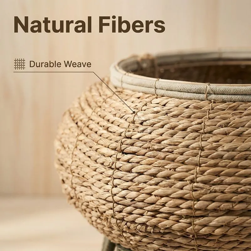 Hand-woven Round Natural Cattail Cat Bed/pet Bed best