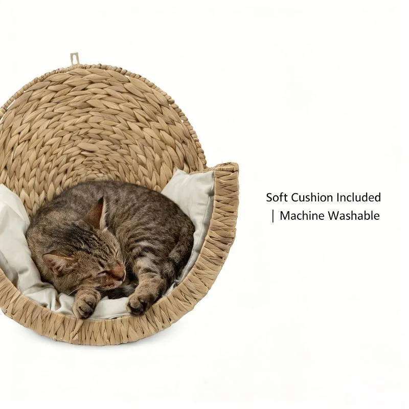 Hand-woven Round Natural Cattail Cat Bed/pet Bed suppliers